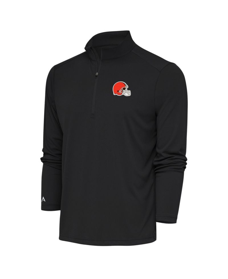 Men's Black Cleveland Browns Tribute Quarter-Zip Pullover Jacket