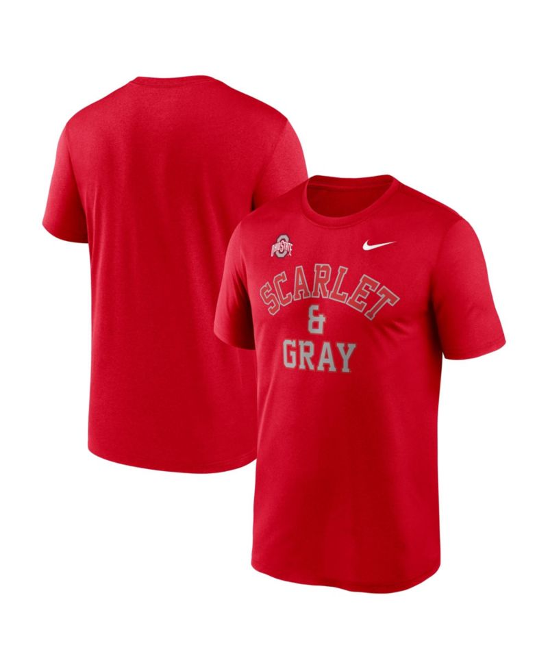 Men's Scarlet Ohio State Buckeyes Primetime Arch Mantra Legend Dri-FIT T-Shirt