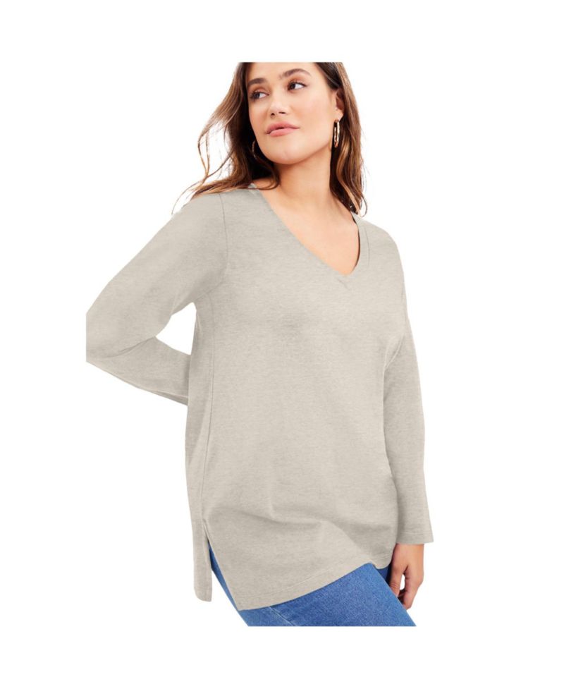 Women's June + Vie Long-Sleeve V-Neck One + Only Tunic