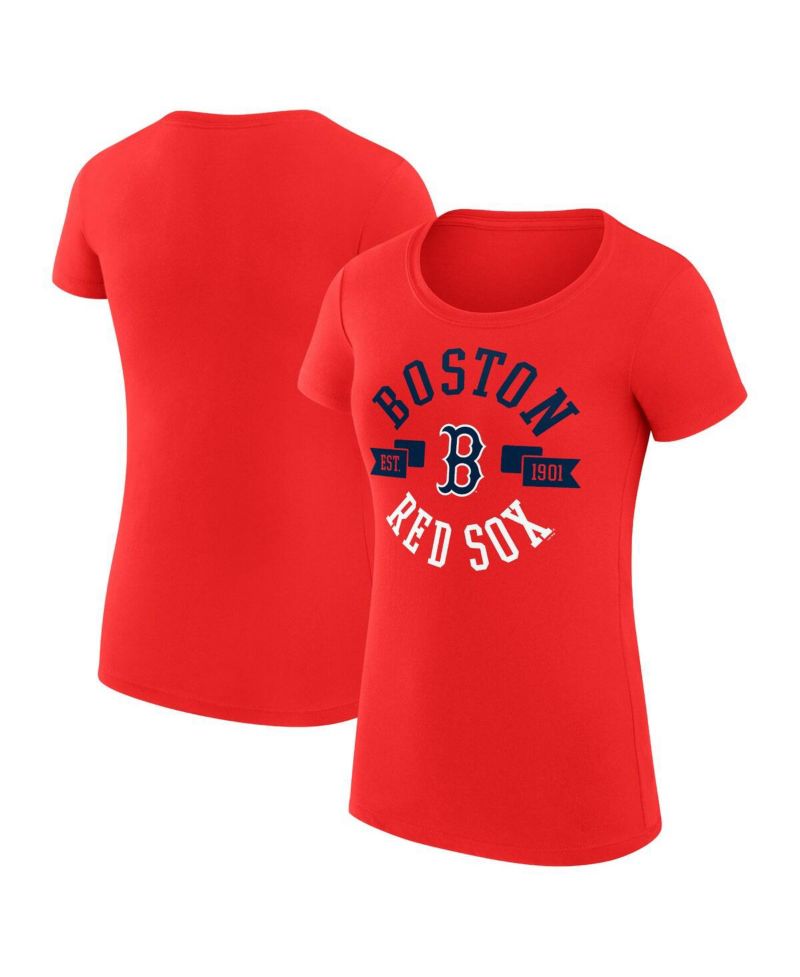 Women's Red Boston Red Sox City Graphic Fitted T-Shirt