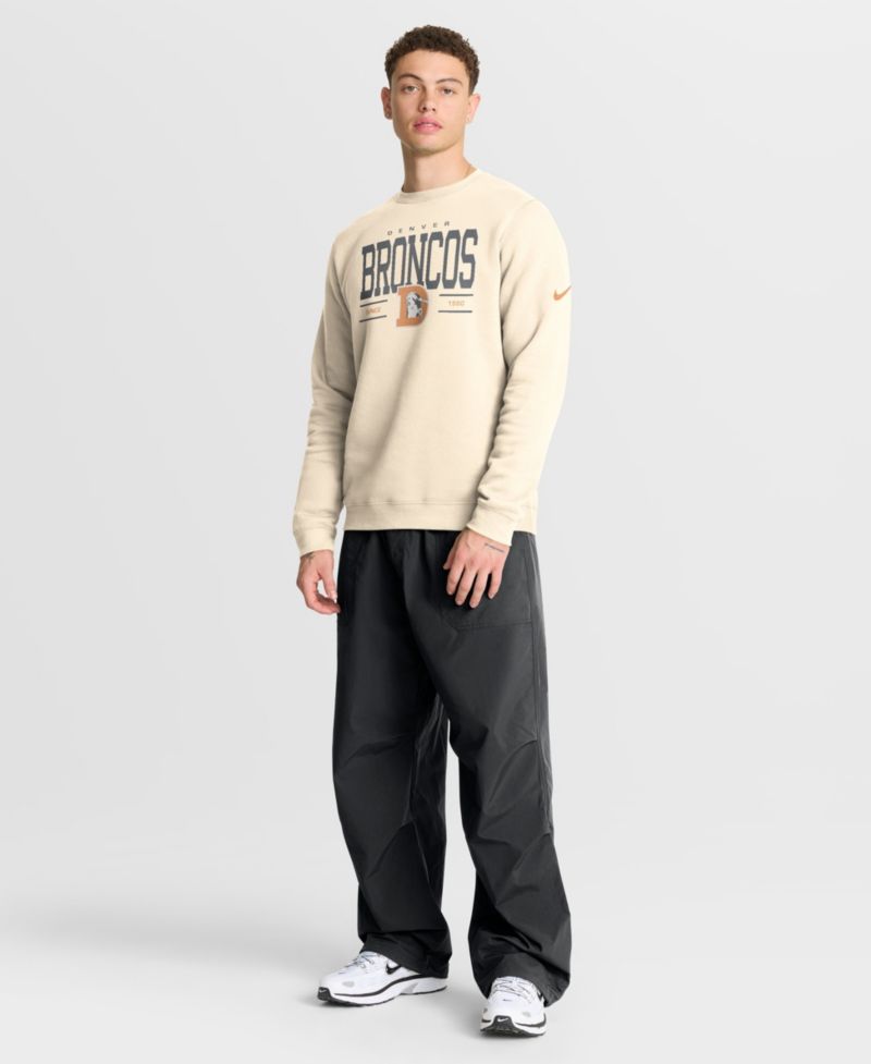 Men's Natural Denver Broncos Always Reppin' Club Sweatshirt