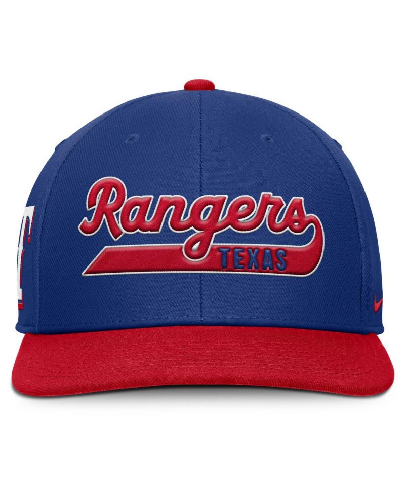 Men's Royal/Red Texas Rangers Pro Performance Snapback Hat