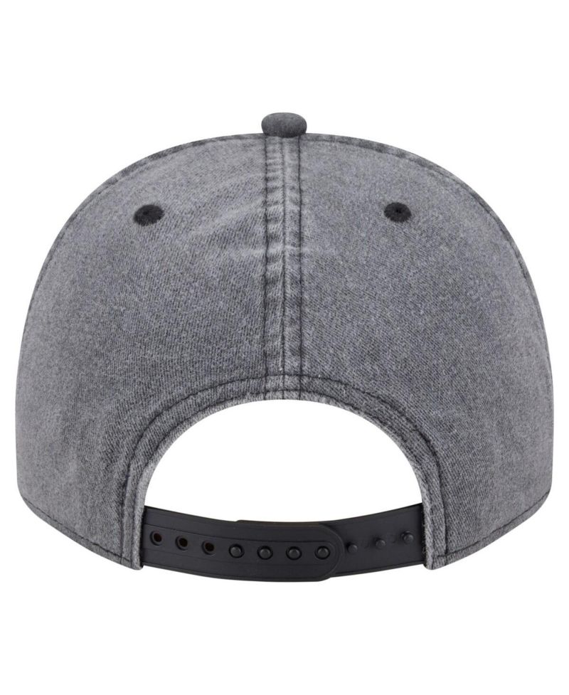 Men's Charcoal Sacramento Kings Throwback Washed Pre-Curved 9FIFTY Snapback Hat