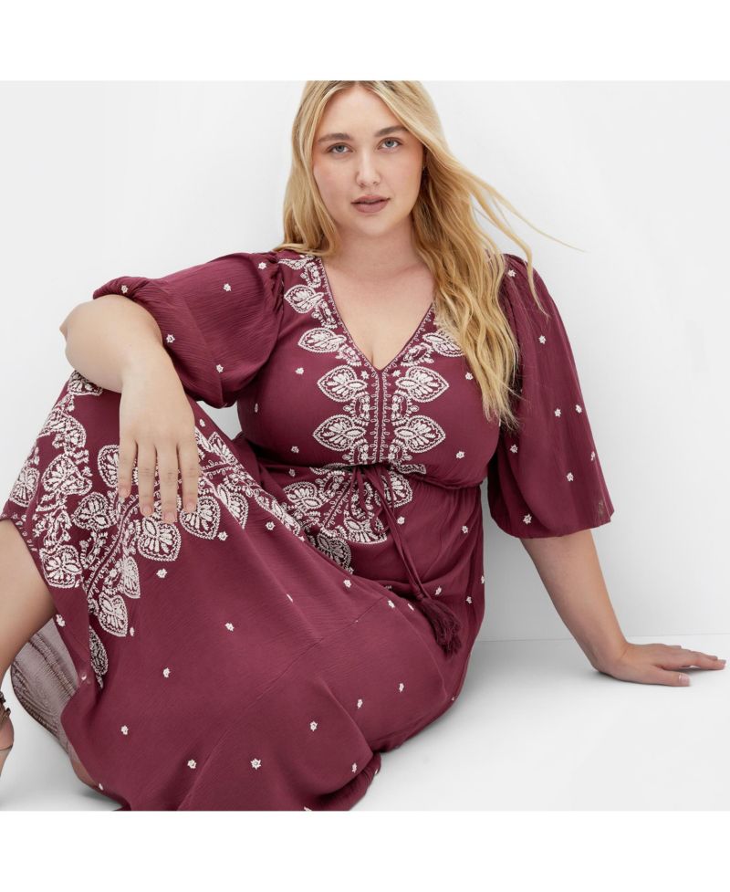 Women's Plus Size Ulla Embroidered Dress