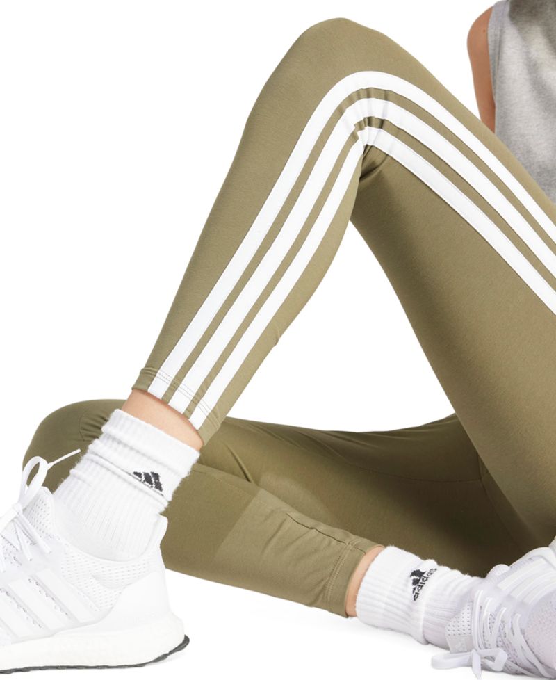 Plus Size Essentials 3-Stripes Cotton Leggings