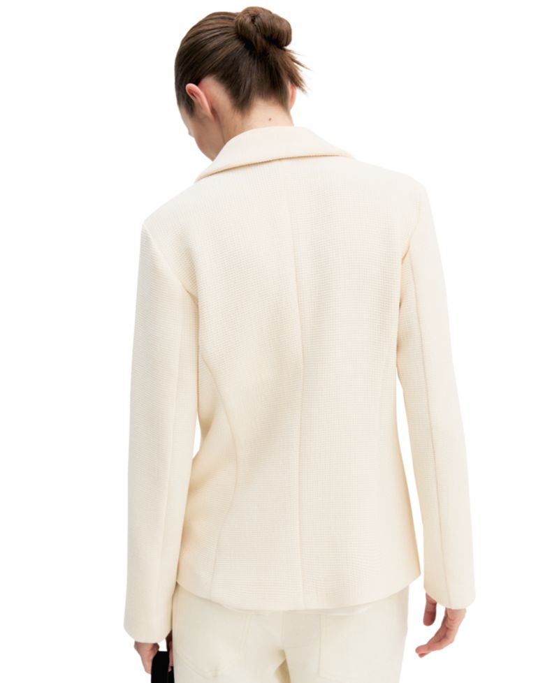 Women's Stretch Basketweave Fitted Blazer