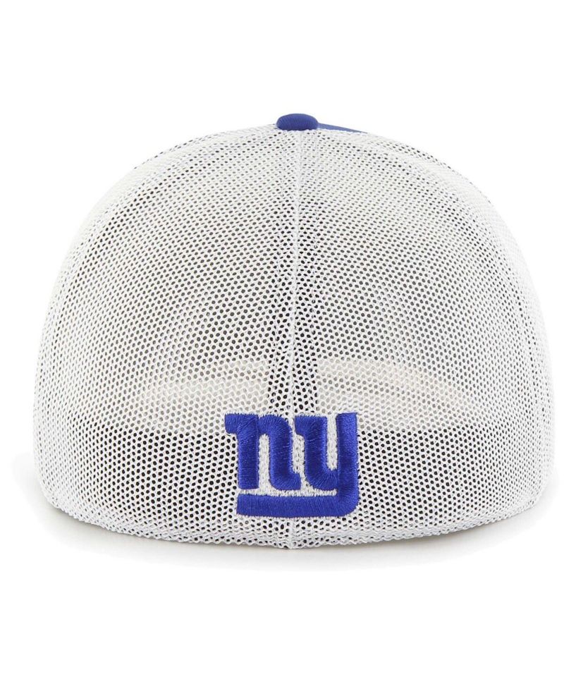 Men's Royal New York Giants Leather Head Flex Hat