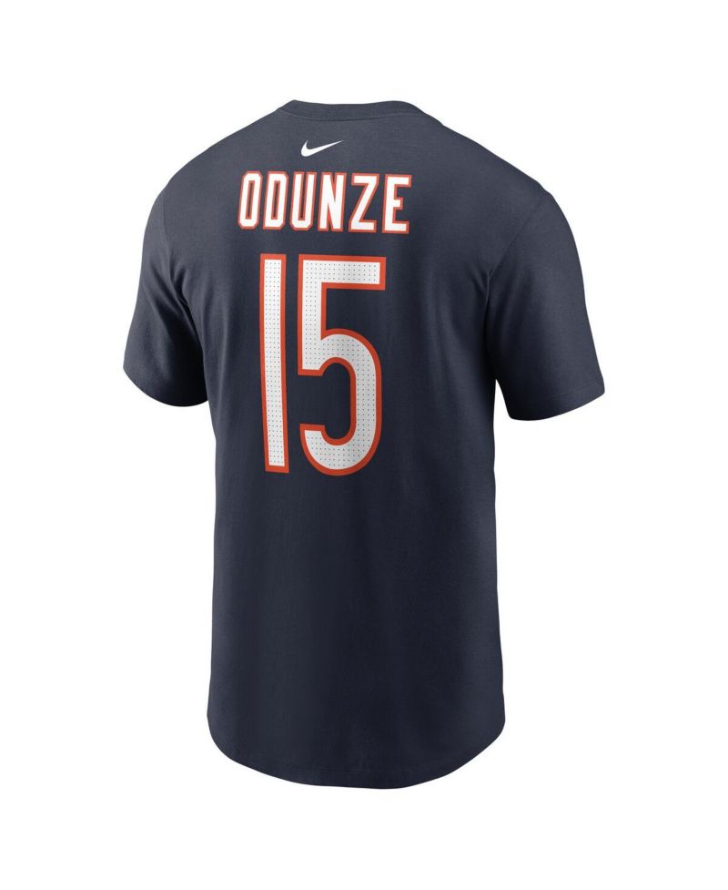 Men's Rome Odunze Navy Chicago Bears 2024 NFL Draft First Round Pick Name & Number T-Shirt