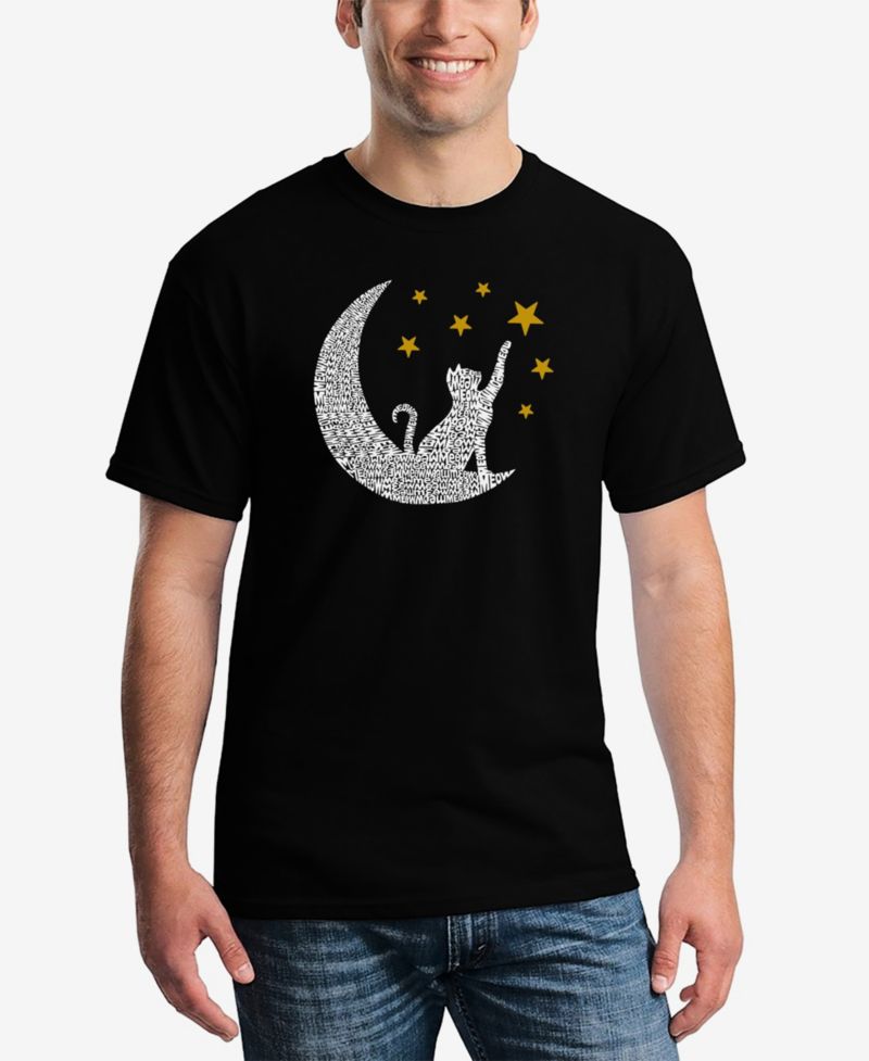 Cat Moon - Men's Word Art T-Shirt