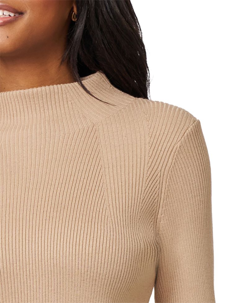 Women's Mock-Neck Rib-Knit Sweater