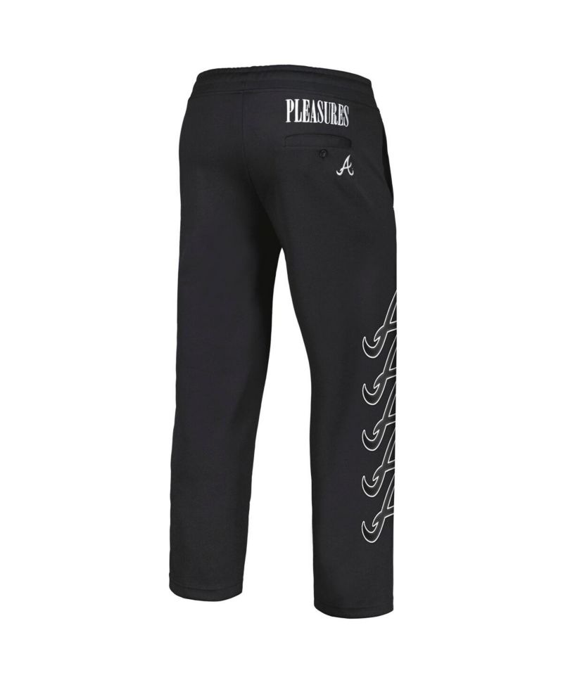 Men's Atlanta Braves Black Pitcher Track Pants
