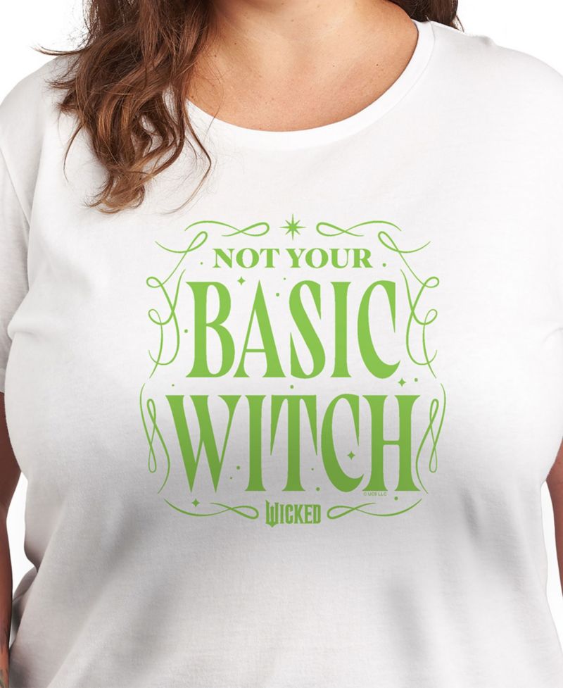 Plus Size Wicked Not Your Basic Witch Graphic T-Shirt