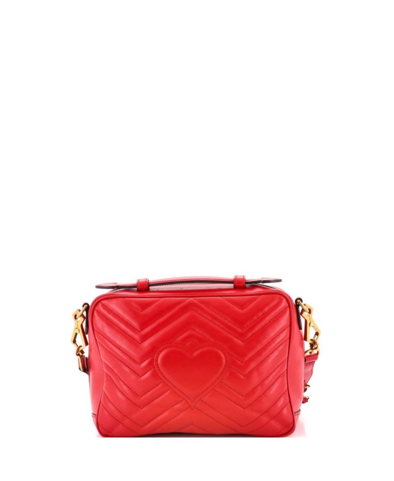 Small GG Marmont Zip Around Camera Bag Matelasse Leather