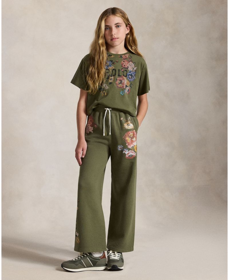 Girls' 7-16 Floral Cotton Jersey Boxy T-Shirt