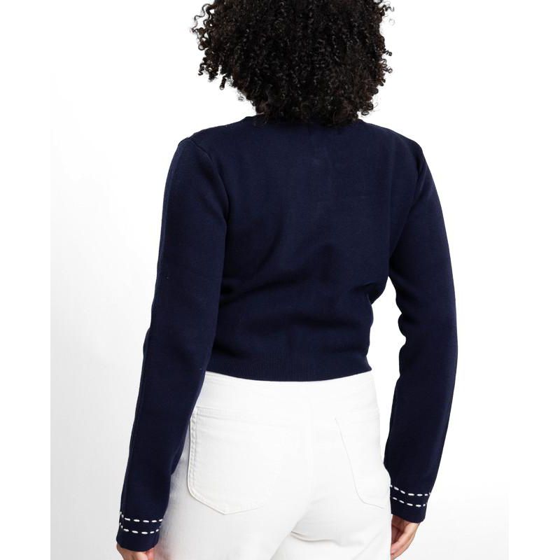 Women's Jessica Cropped Fitted Button-Front Cardigan