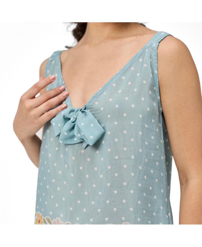 Women's Bow Bemberg Tie Cami Top