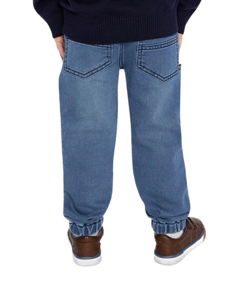 Baby Boys Unisex (0-24)months French Terry Denim Evolutive Pants Denim