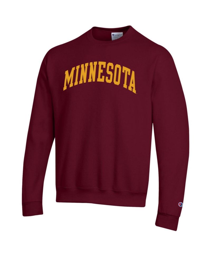 Men's Maroon Minnesota Golden Gophers Basic Arch Fleece Pullover Sweatshirt