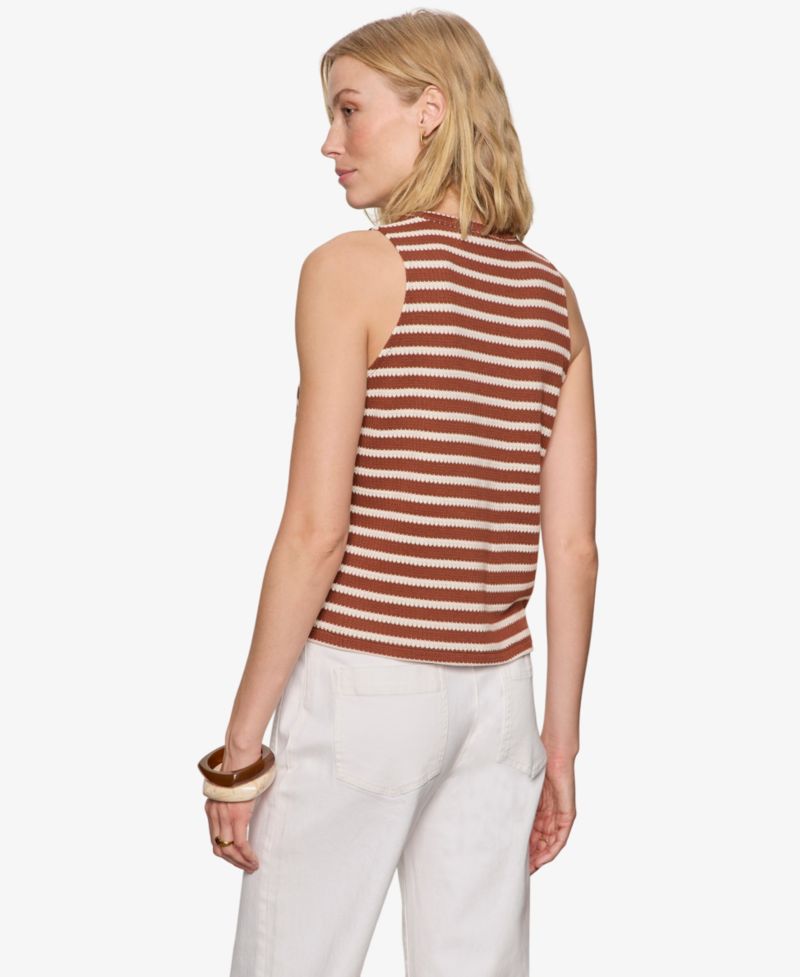 Petite Campari High-Neck Tank Top