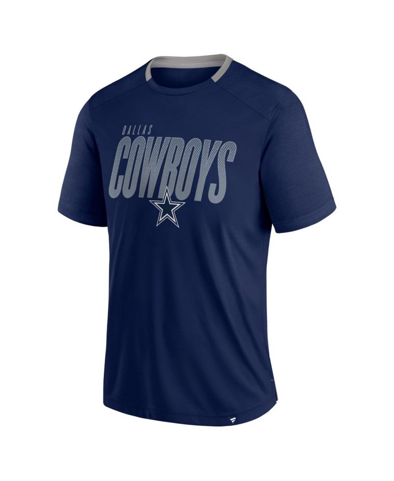 Men's Navy Dallas Cowboys Fade Dot Slant T-Shirt