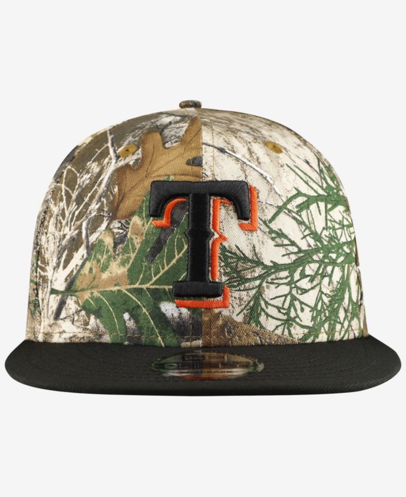 Men's Camo Texas Rangers Realtree Orange Pop 9FIFTY Snapback Hat