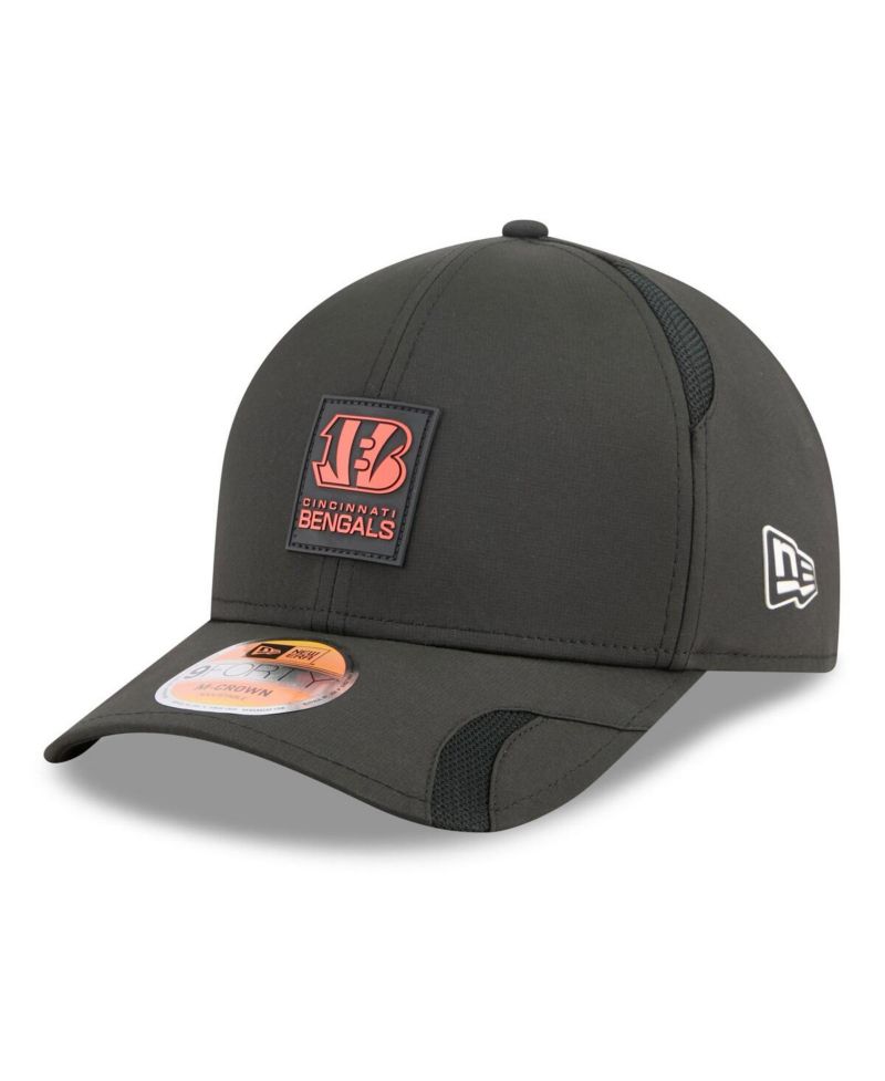 Men's Black Cincinnati Bengals 2025 Sideline M-Crown 9FORTY Adjustable Hat