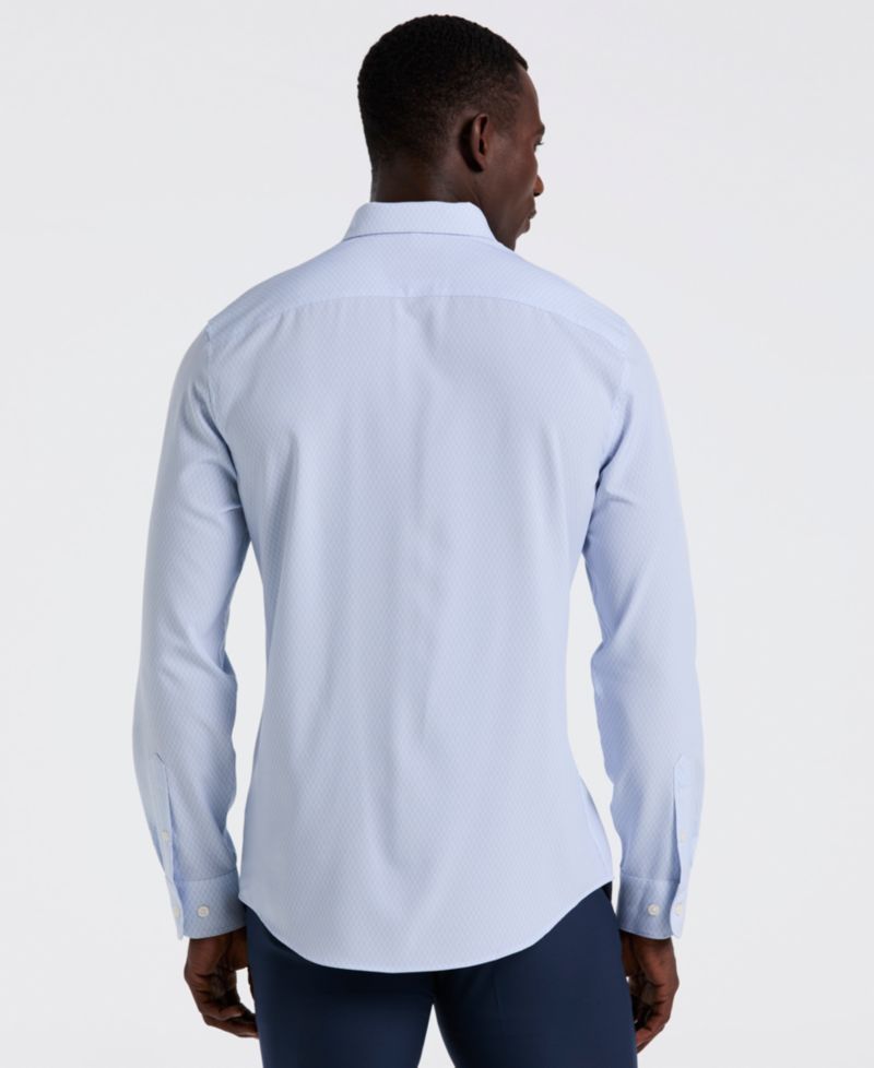 Men's Slim-Fit Diamond Geo-Print Shirt