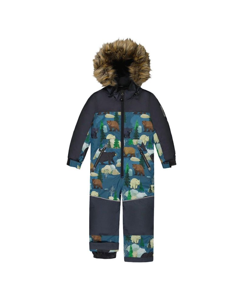 Little and Big Boy ( 6 TO 8 ) One Piece Discover Snowsuit Bear Print