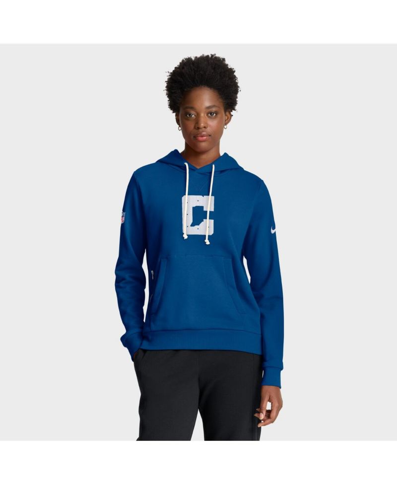 Women's Royal Indianapolis Colts Sideline Standard Issue Initial Home Dri-FIT Hoodie