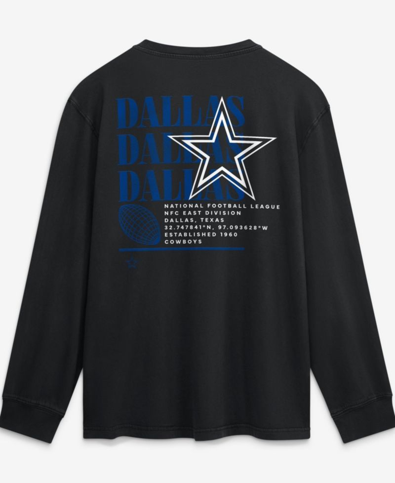 Men's Black Dallas Cowboys Relaxed Fullback Drive Long Sleeve Fashion Top