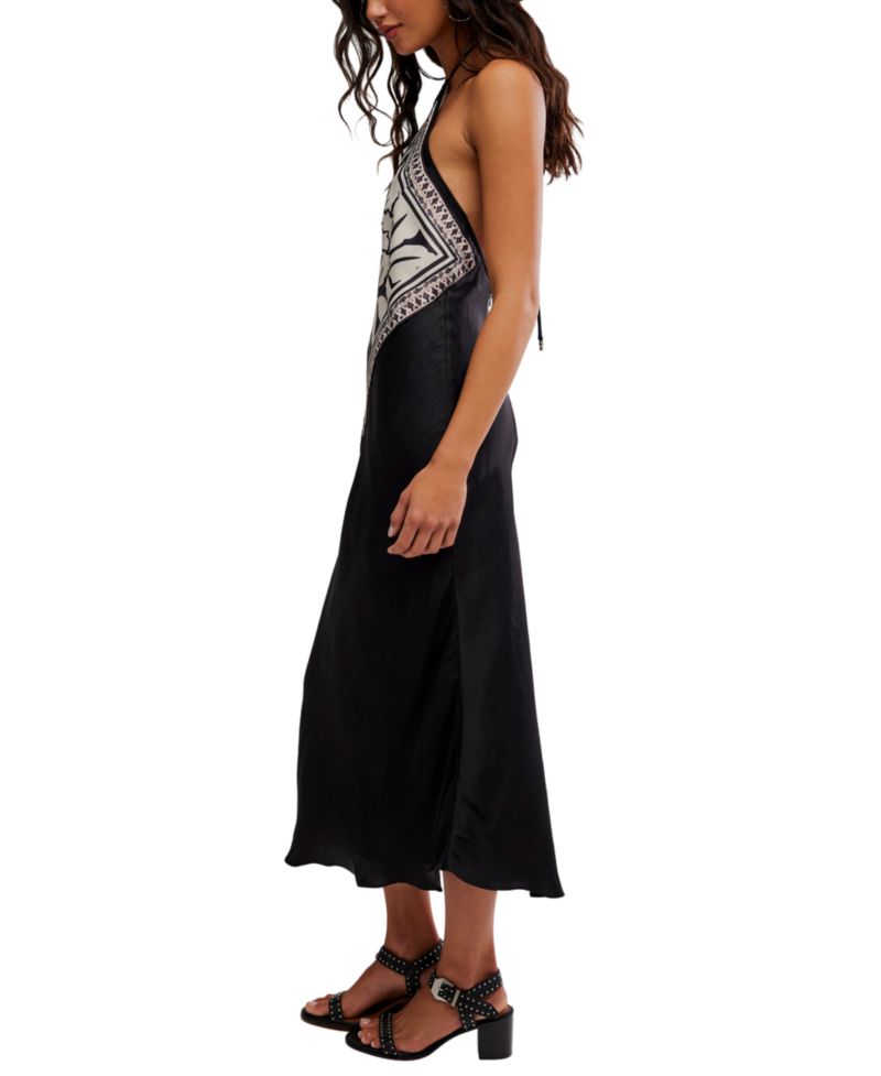 Women's Polyester Citrine Midi Dress