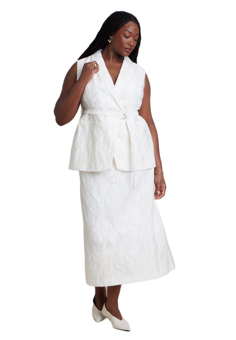 Women's Floral Jacquard A Line Skirt