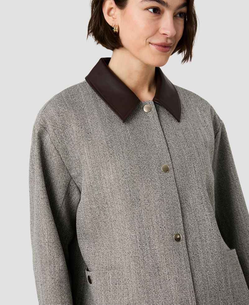 Women's Speckled Herringbone Cropped Jacket