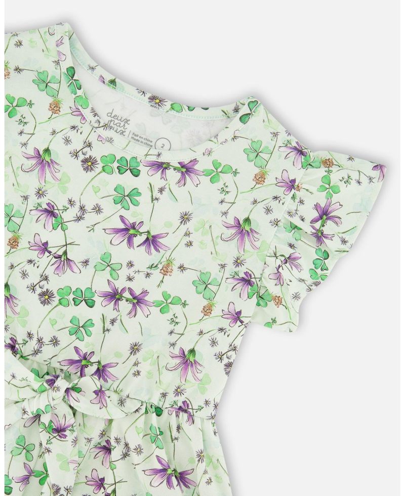 Girl Jersey Dress Printed Flowers - Child
