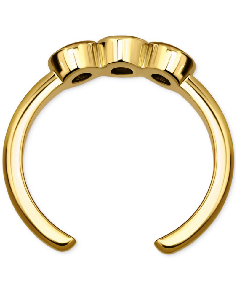 Cubic Zirconia Adjustable Toe Ring in Sterling Silver (also in 18k Gold-Plated Sterling Silver)