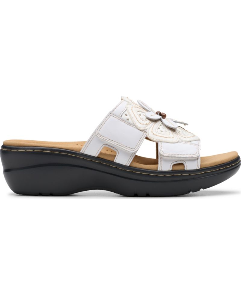 Merliah2 Belle Flower Leather Wedge Sandals