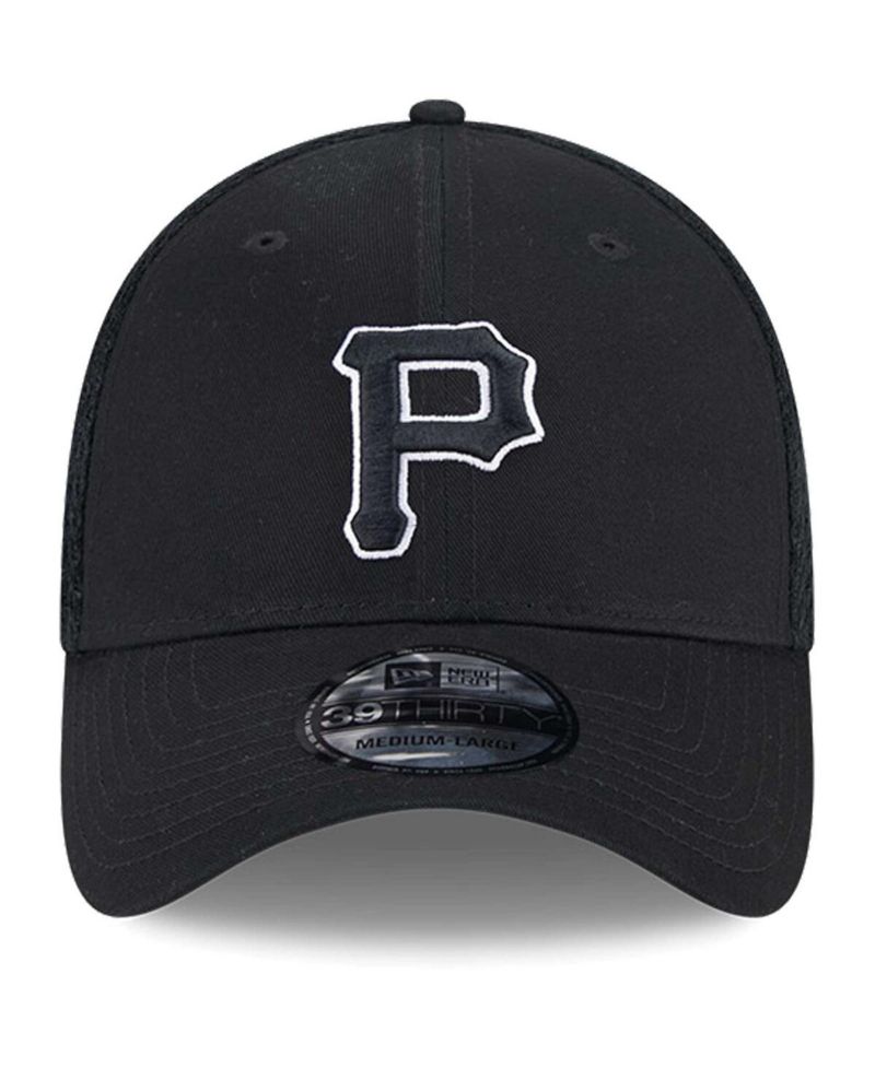 Men's Pittsburgh Pirates Evergreen Black White Neo 39Thirty Flex Hat