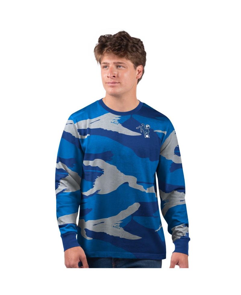 Men's Royal Indianapolis Colts Thursday Night Gridiron Vintage Logo Long Sleeve T-Shirt
