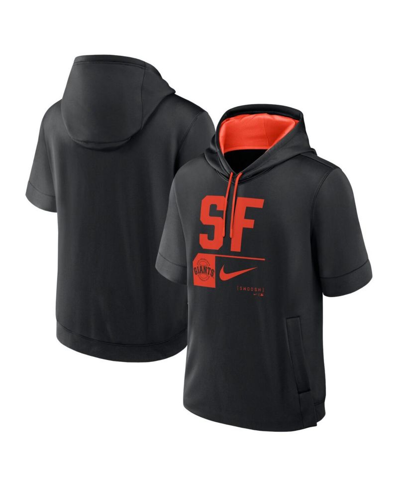 Men's Black San Francisco Giants Tri Code Lockup Short Sleeve Pullover Hoodie