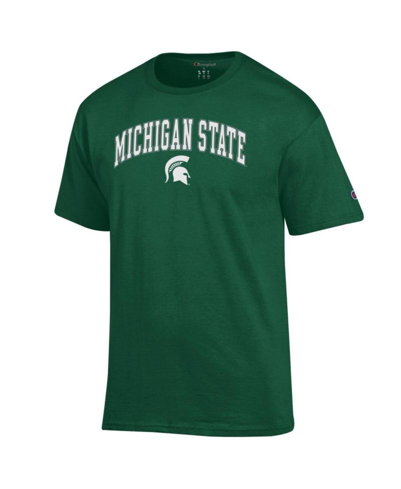 Men's Green Michigan State Spartans Arch Over Logo T-Shirt