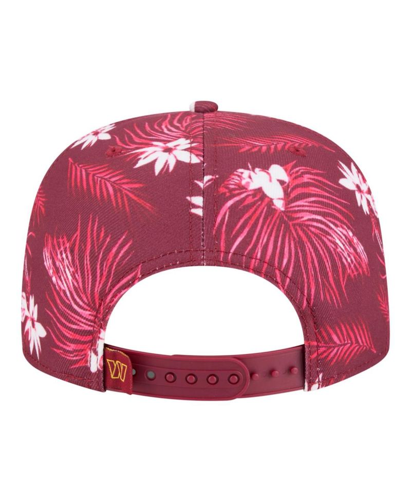Men's Burgundy Washington Commanders Palm Print A-Frame 9FIFTY Snapback Hat