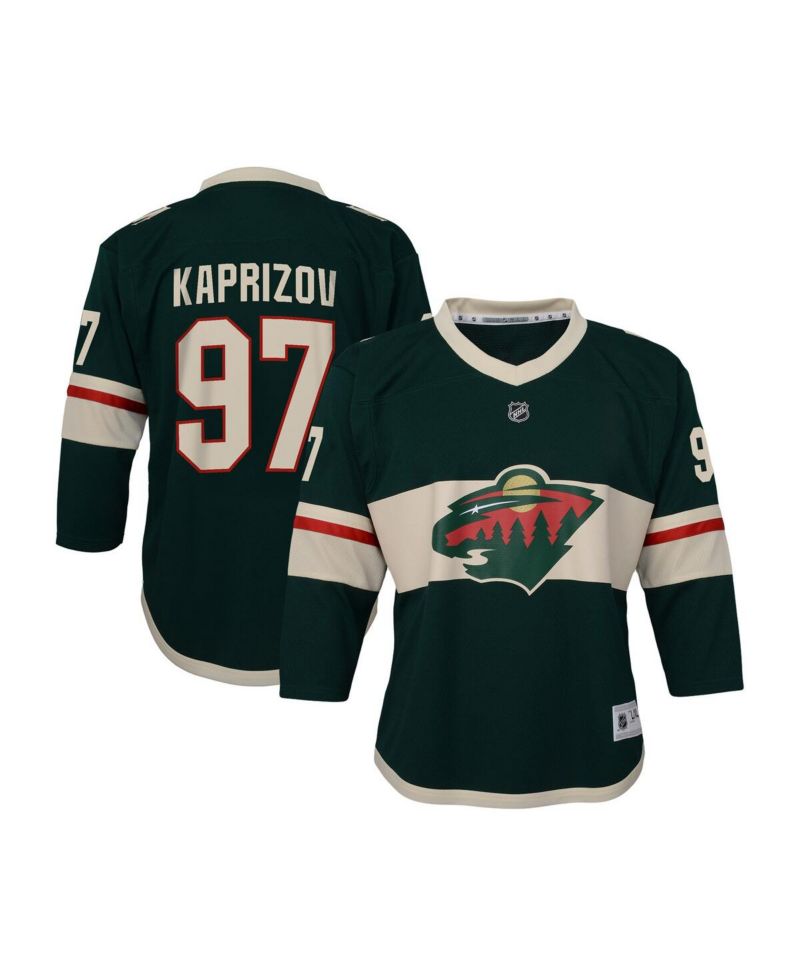 Youth Boys and Girls Kirill Kaprizov Green Minnesota Wild Home Replica Player Jersey