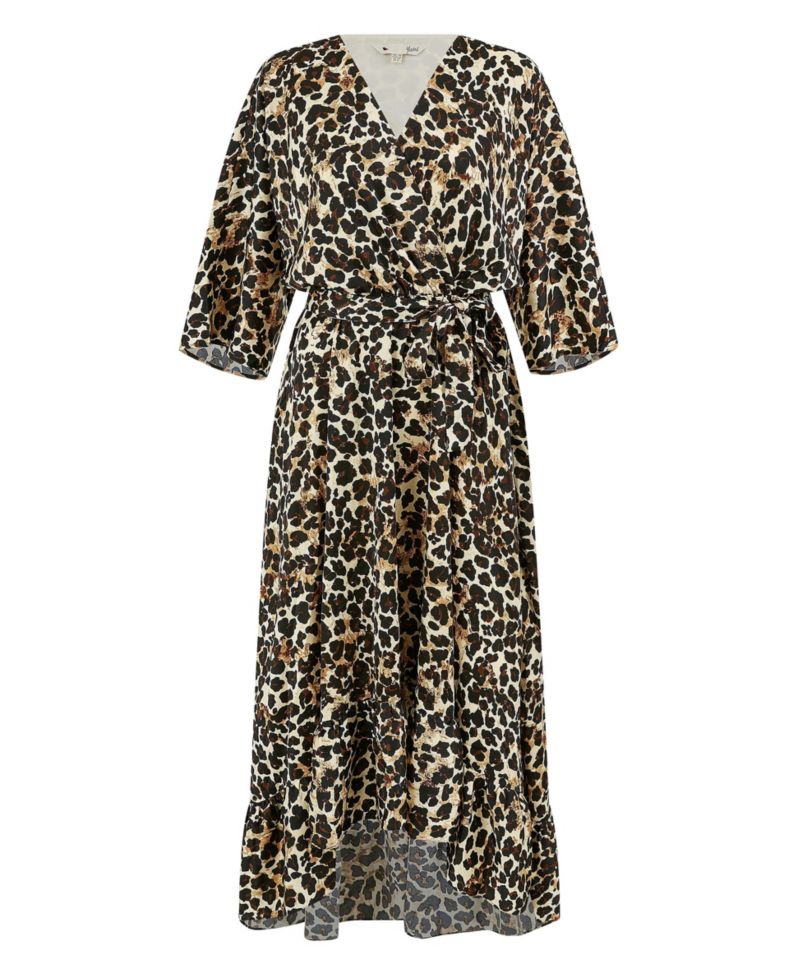 Women's Leopard Print Wrap Dress