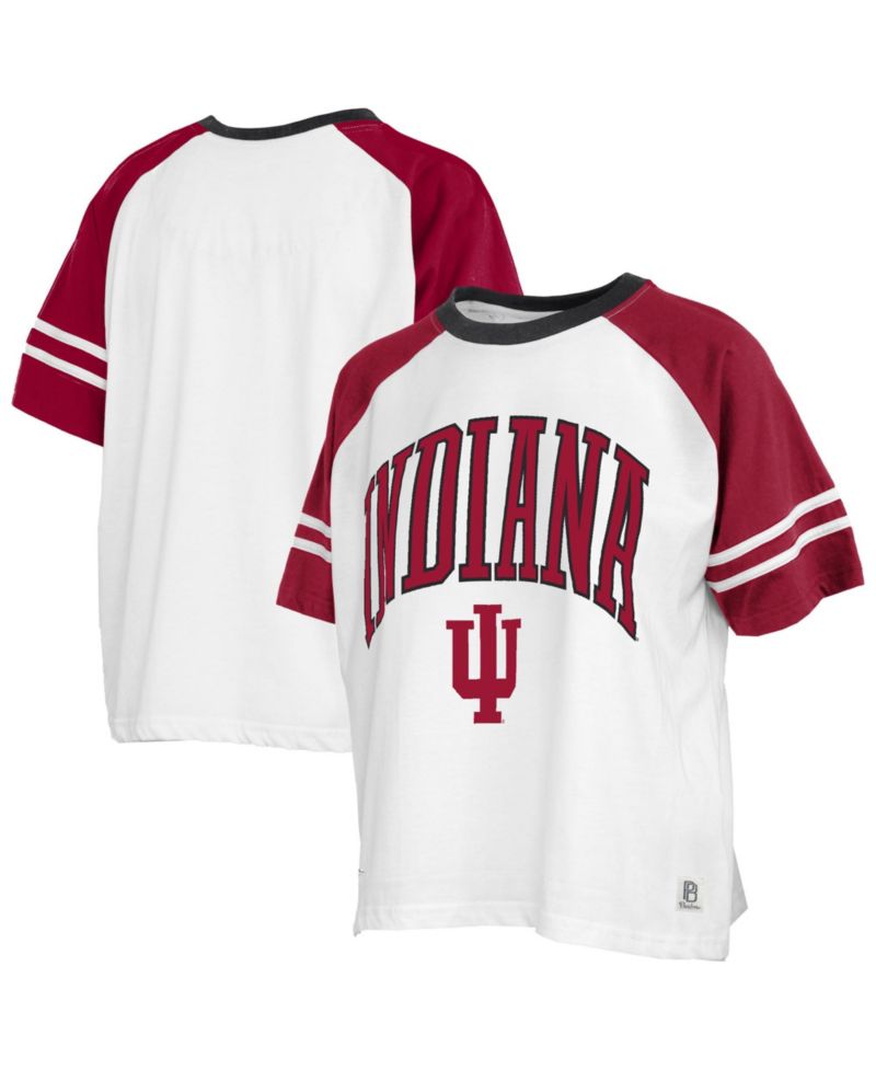 Women's White Indiana Hoosiers Sky Colorblock T-Shirt