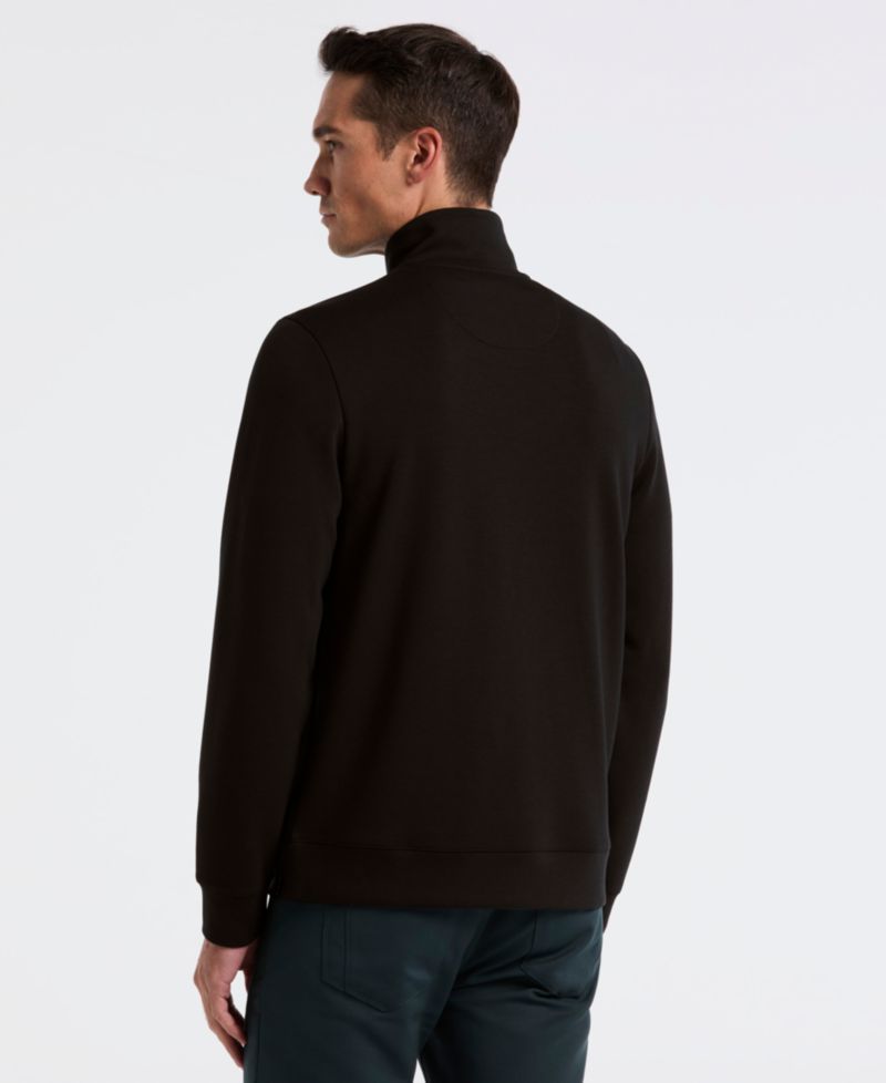 Men's Neoprene Quarter-Zip Long-Sleeve Sweater