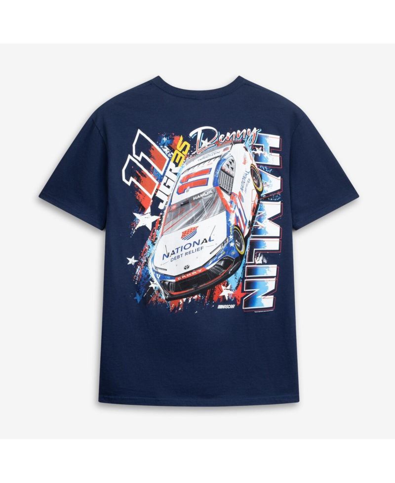 Men's Navy Denny Hamlin 11 Debt Relief T-Shirt