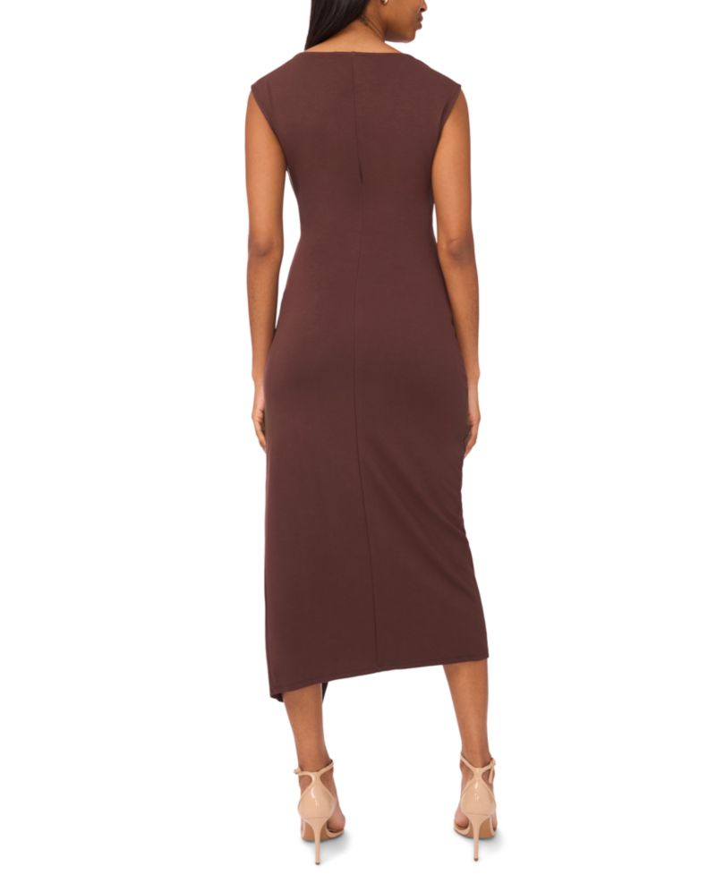Petite Sleeveless Wrap Midi Dress