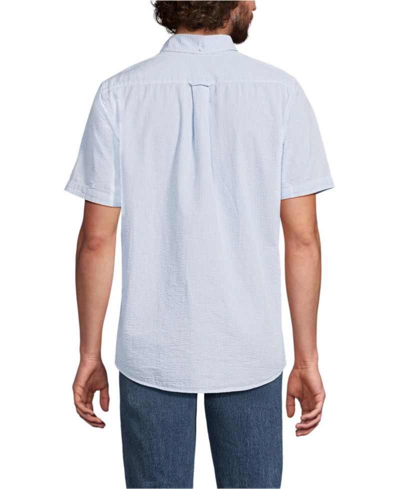 Men's Short Sleeve Seersucker Shirt
