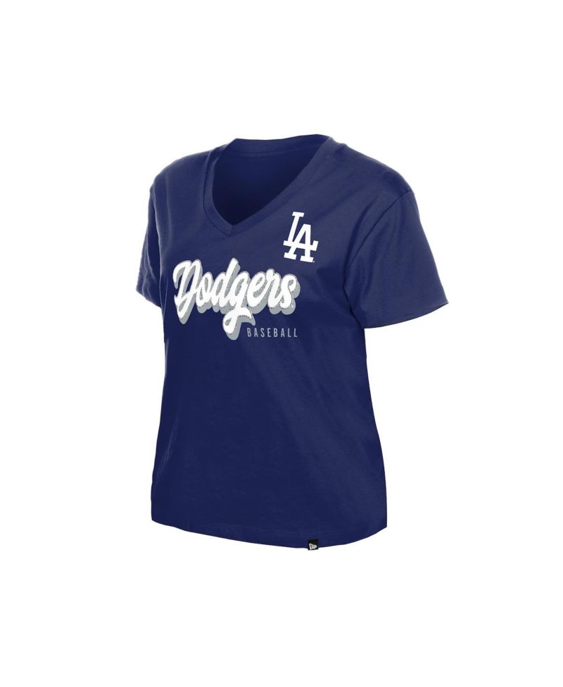 Women's Royal Los Angeles Dodgers V-Neck T-Shirt