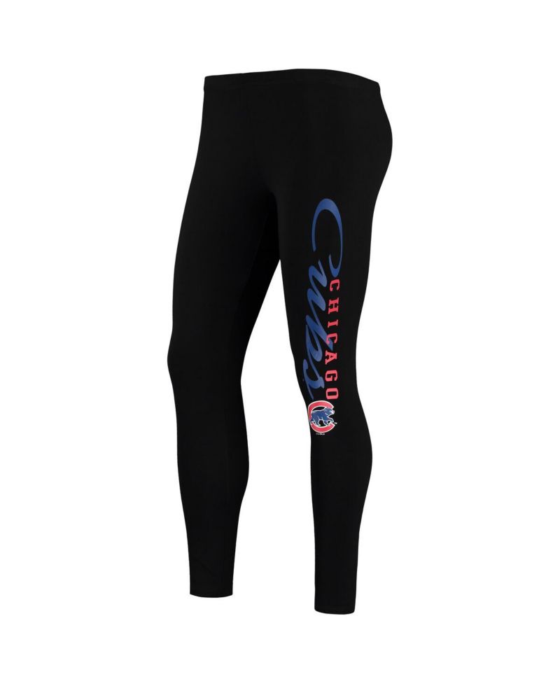 Women's White, Black Chicago Cubs Sonata Tank Top and Leggings Set